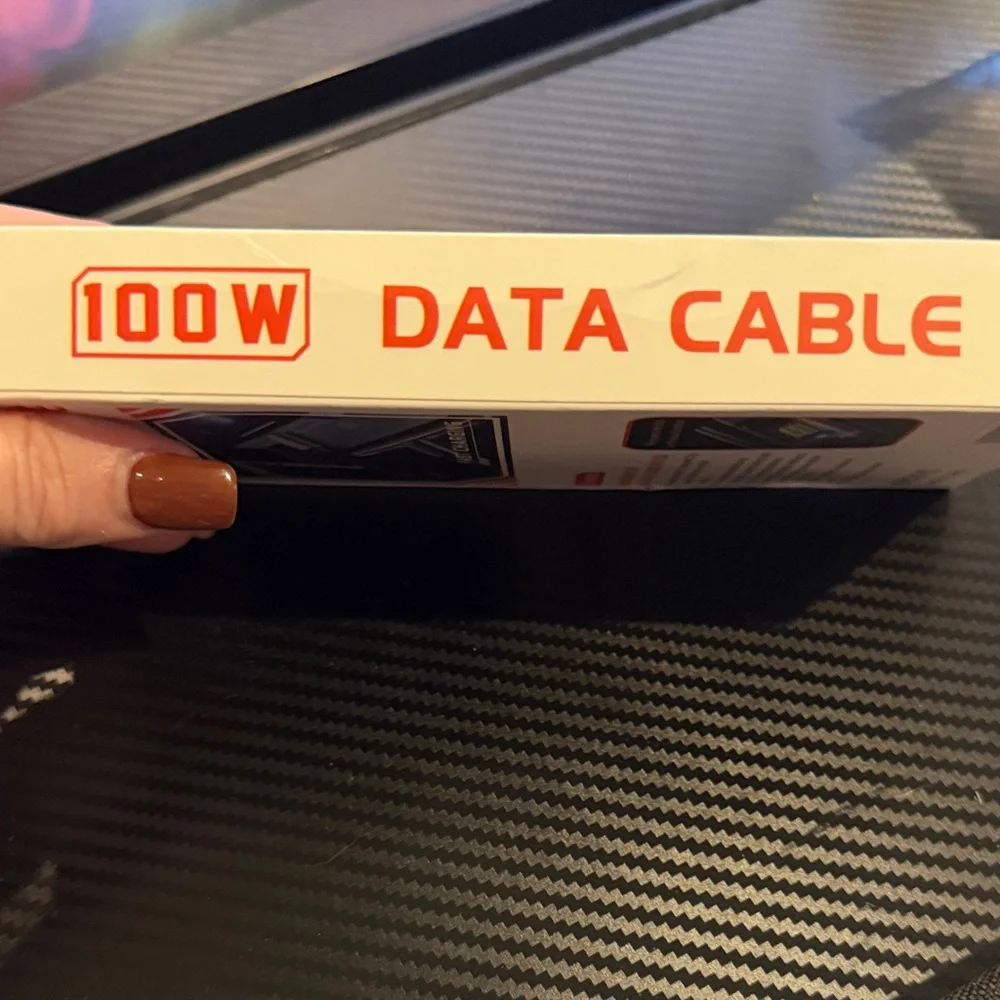 Fast Charging 3 n 1 100W power data cable black type c micro lightning portable